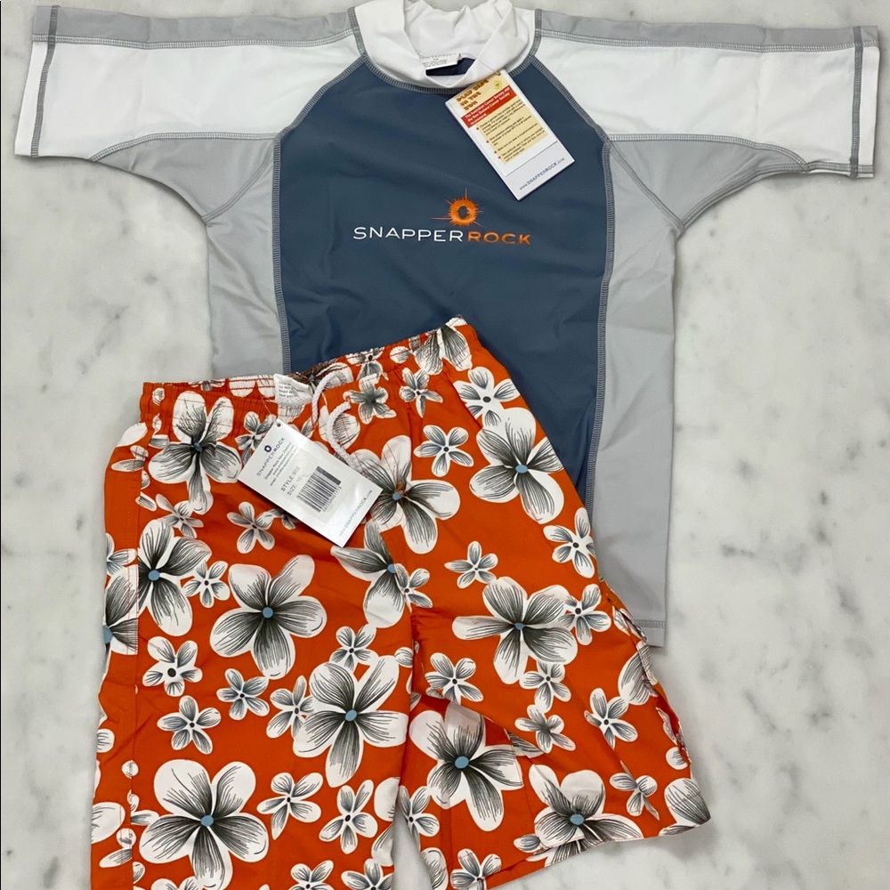 Boys Snapper Rock bathing suit & rash guard